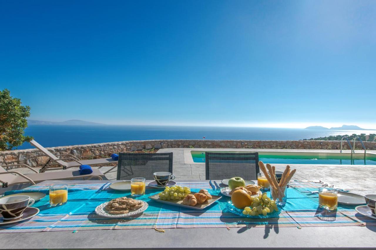 Tranquil Sea View Villa With Private Pool, Just 2Km From The Beach! Agia Galini Esterno foto