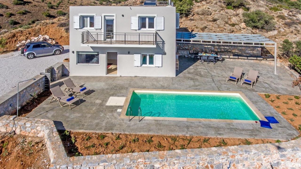 Tranquil Sea View Villa With Private Pool, Just 2Km From The Beach! Agia Galini Esterno foto