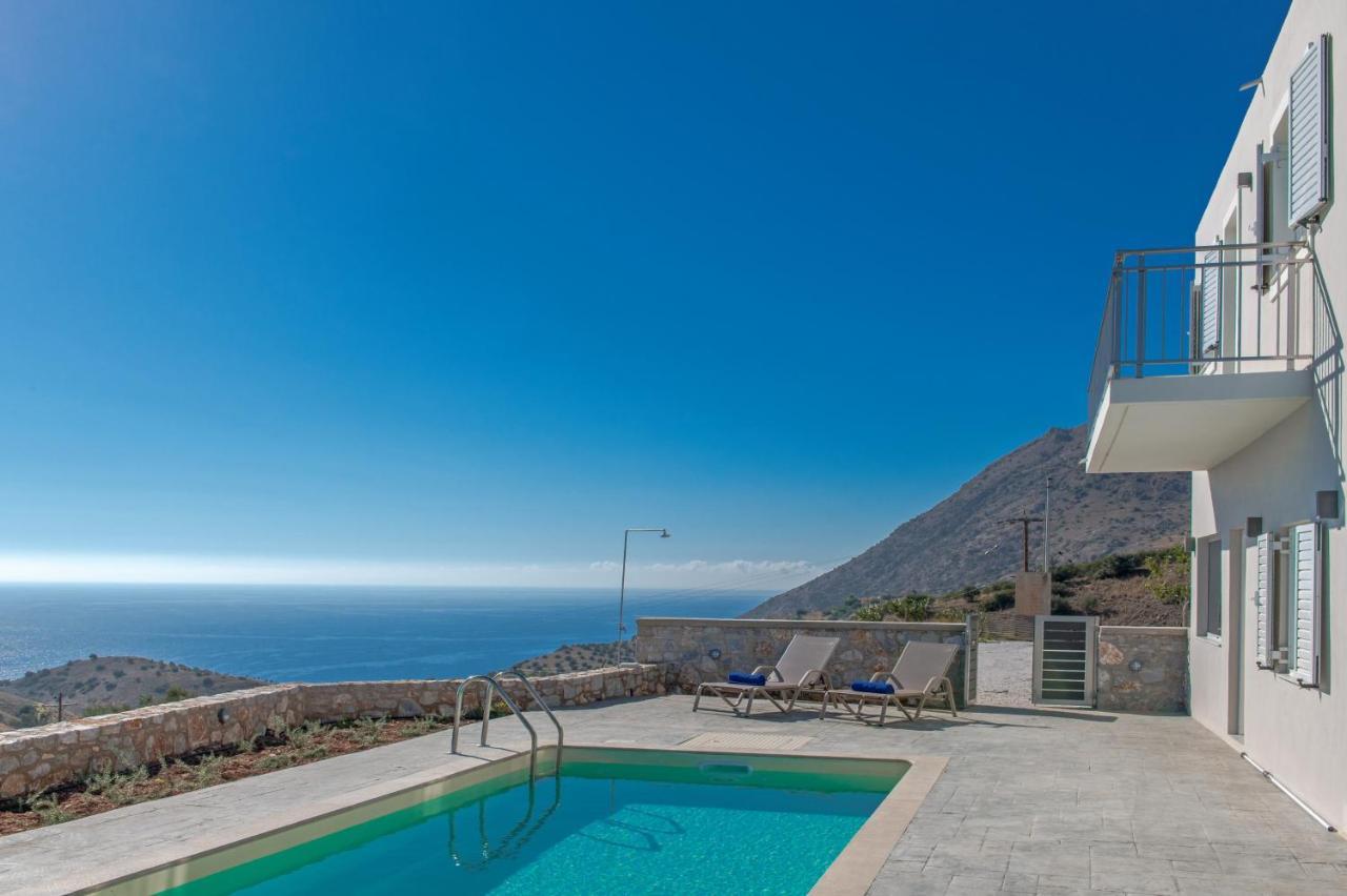 Tranquil Sea View Villa With Private Pool, Just 2Km From The Beach! Agia Galini Esterno foto
