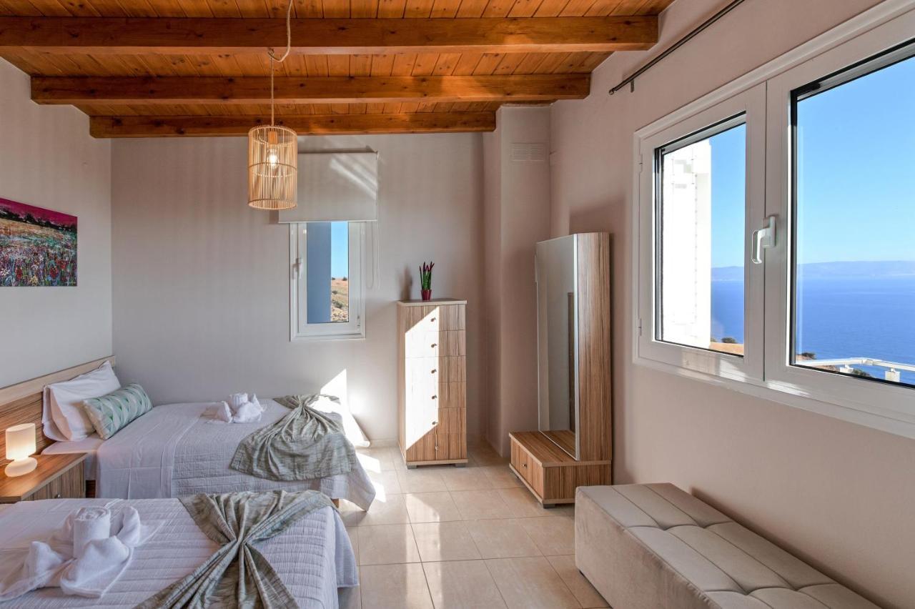Tranquil Sea View Villa With Private Pool, Just 2Km From The Beach! Agia Galini Esterno foto