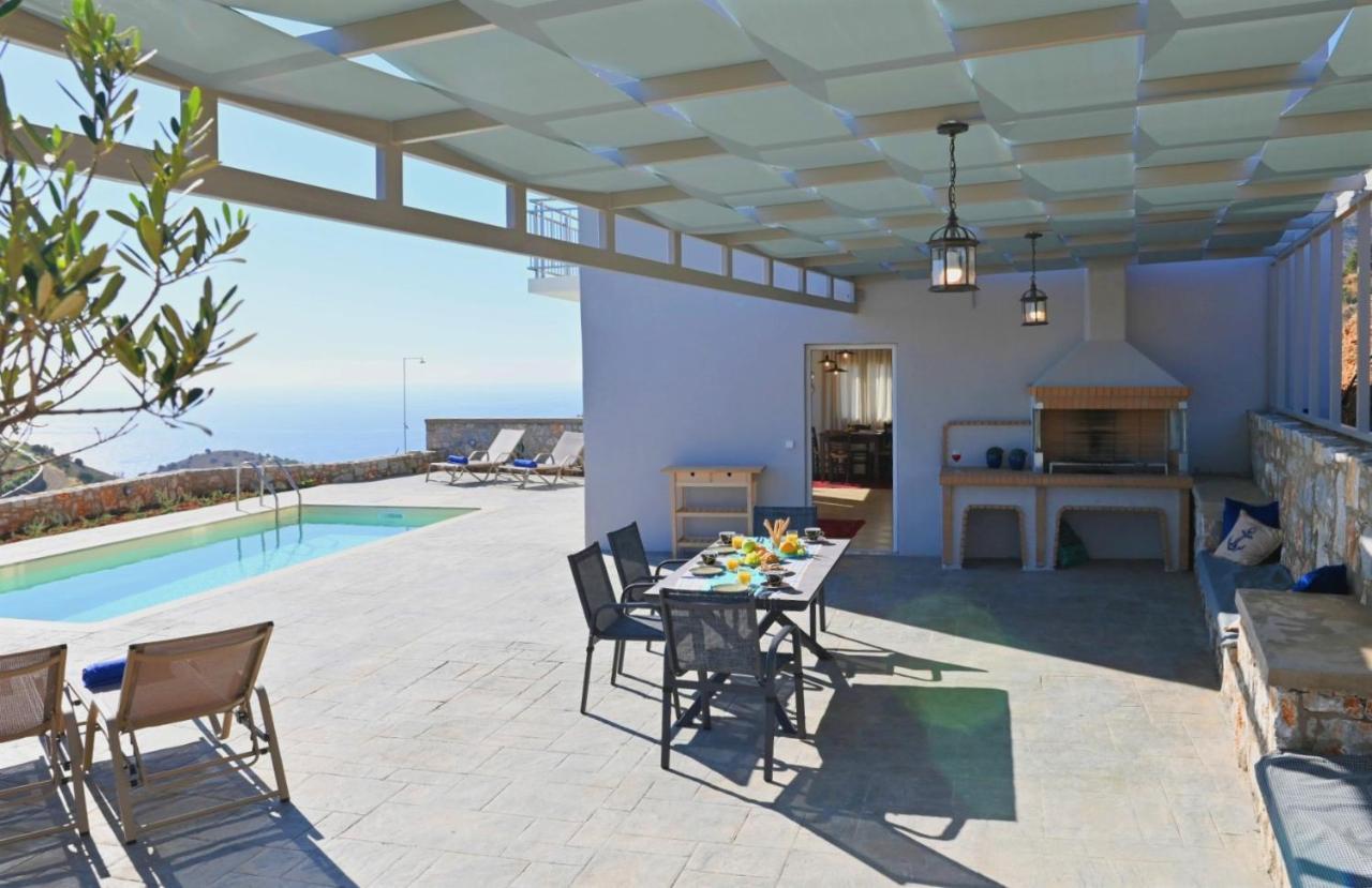 Tranquil Sea View Villa With Private Pool, Just 2Km From The Beach! Agia Galini Esterno foto