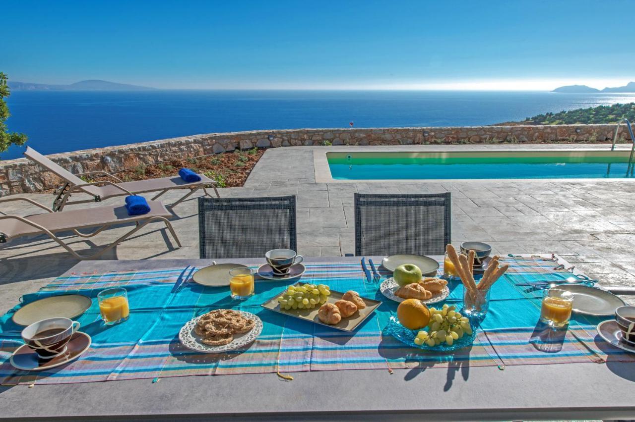 Tranquil Sea View Villa With Private Pool, Just 2Km From The Beach! Agia Galini Esterno foto