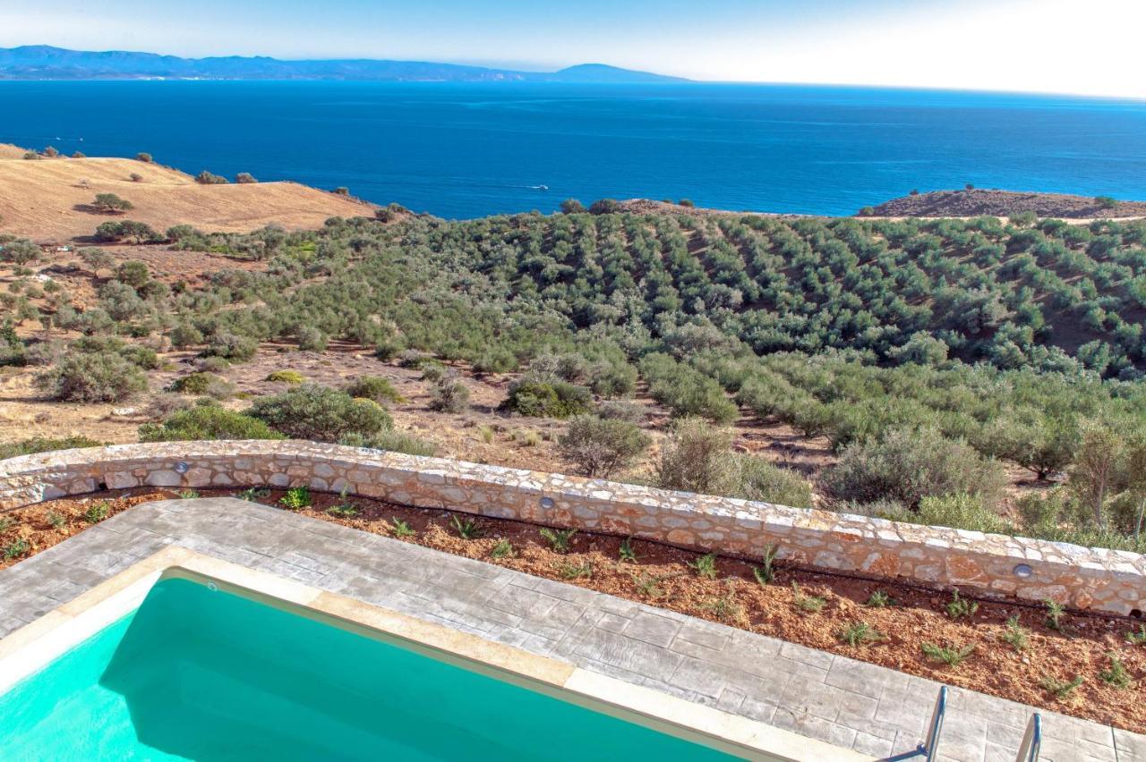 Tranquil Sea View Villa With Private Pool, Just 2Km From The Beach! Agia Galini Esterno foto